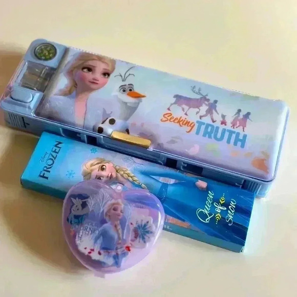 Disney Frozen Pencil Box Matching Set-Blue - Picture 3 of 7